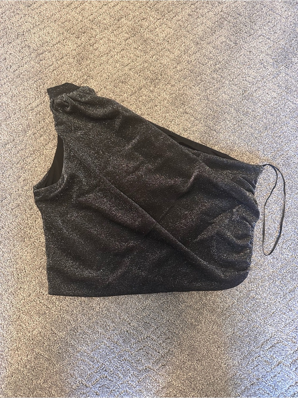 H&M Sparkle Off the Shoulder Black Too Size M